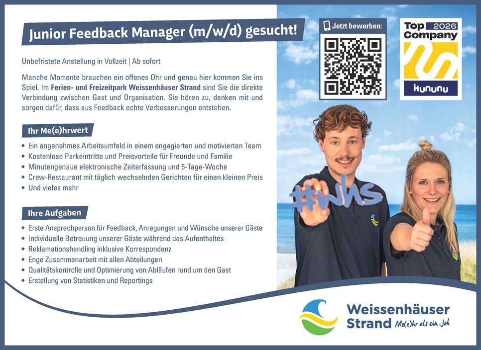 Junior Feedback Manager (m/w/d)