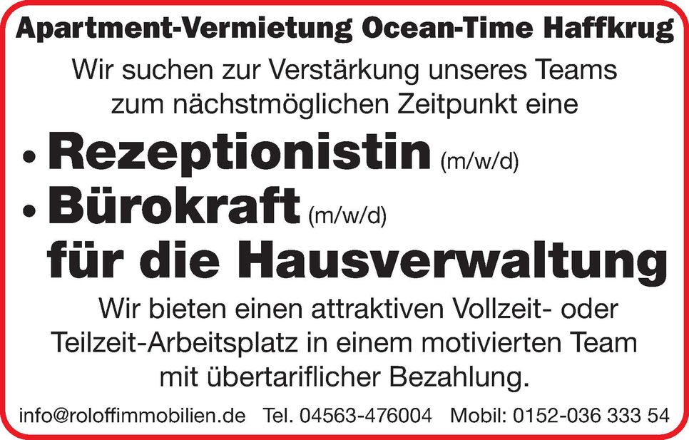 Stellenanzeige