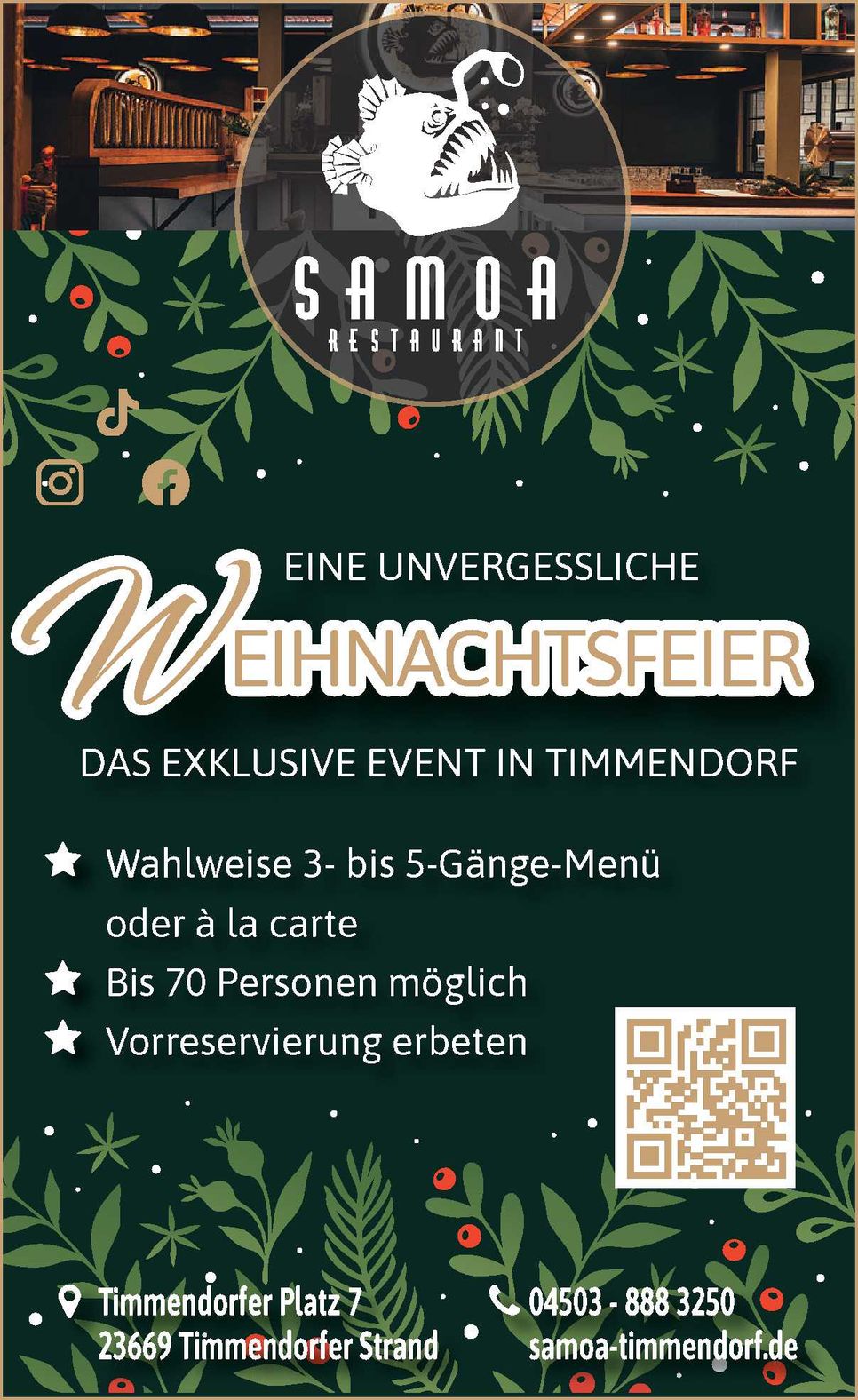 Weihnachtsfeier & Sylvesterfeier 