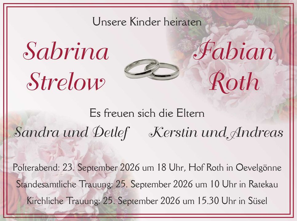 Hochzeit Sabrina und Fabian