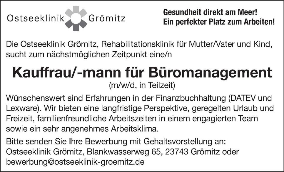 Stellenanzeige Buchhaltung