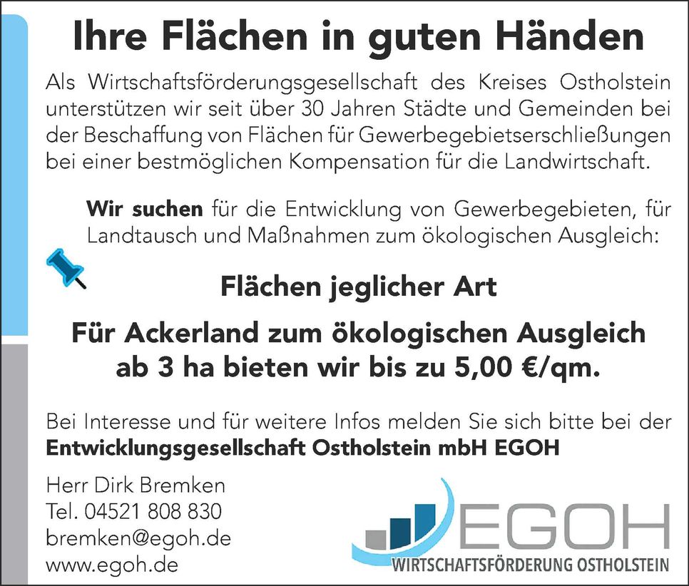 Ihre Flächen ind guten Händen