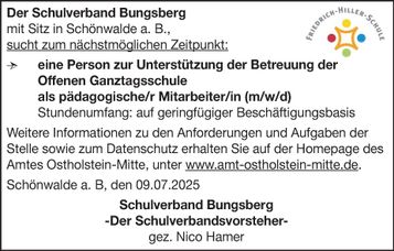 Stellenanzeige