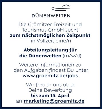 Abteilungsleitung für die Dünenwelten 