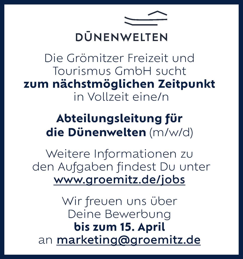 Abteilungsleitung für die Dünenwelten 