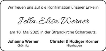 Konfirmation Jella Elisa Werner