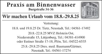 Praxisurlaub