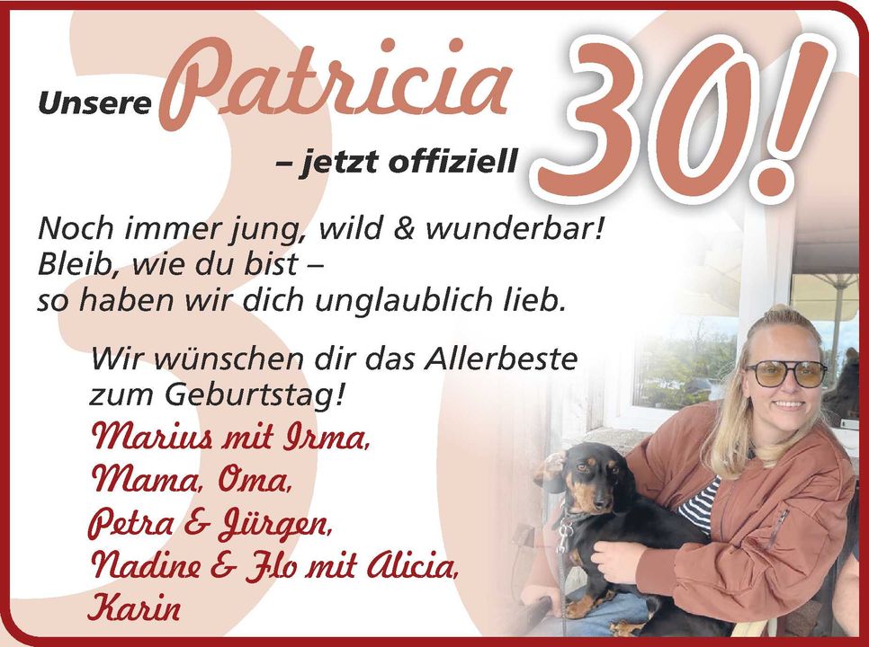 Patricia 30. Geburtstag
