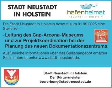 Stellenanzeige Leitung Cap-Arcona-Museum
