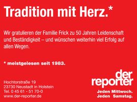 Eigenanzeige Jubiläum Juwelier Frick 