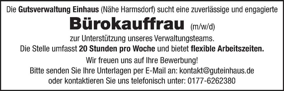 Bürokauffrau (m/w/d) 