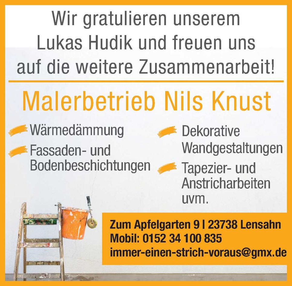 Glückwünsch Lukas Hudik