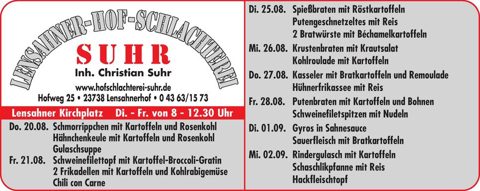 Mittagstisch Lensahn