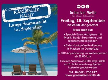 Lange Saunanacht im September