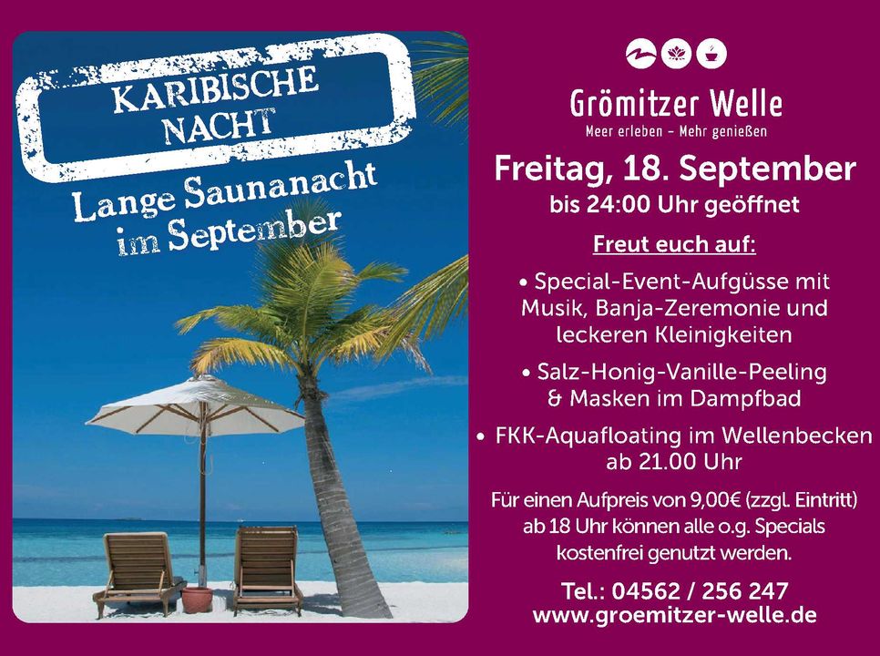 Lange Saunanacht im September