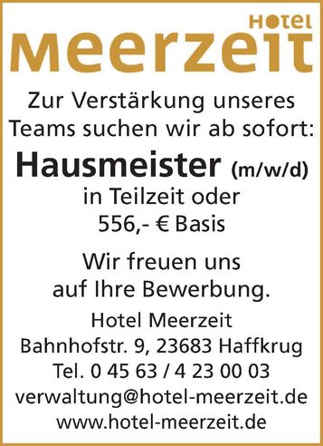 Stellenanzeige Hausmeister