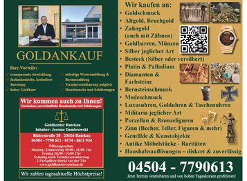 Goldeinkauf/ Wir kommen auch zu Ihnen!