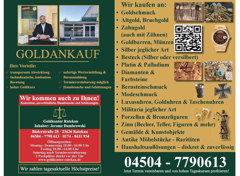 Goldeinkauf/ Wir kommen auch zu Ihnen!