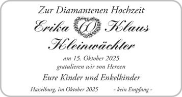 Erika & Klaus Diamaten Hochzeit