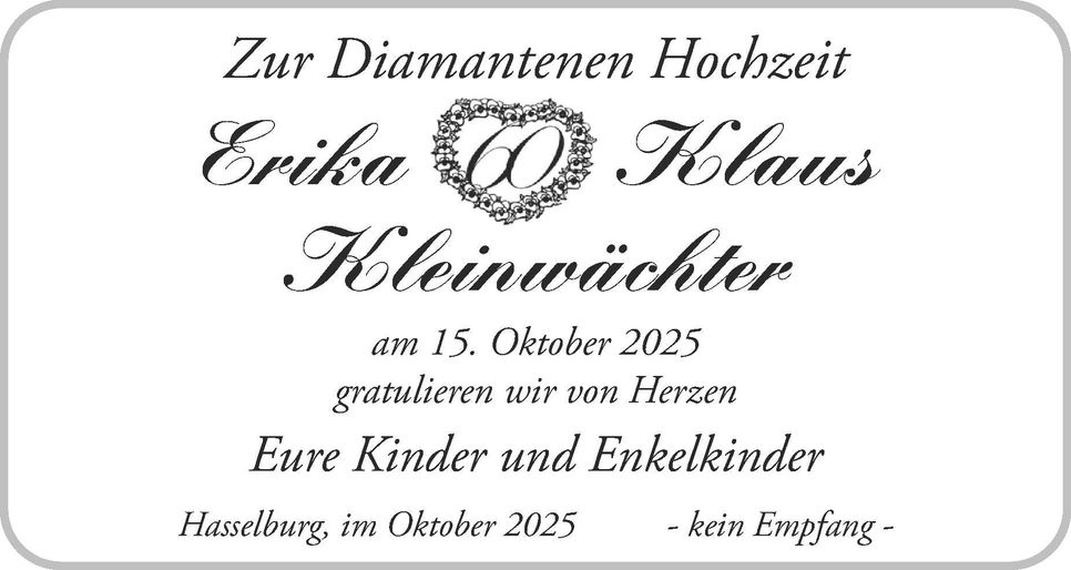Erika & Klaus Diamaten Hochzeit