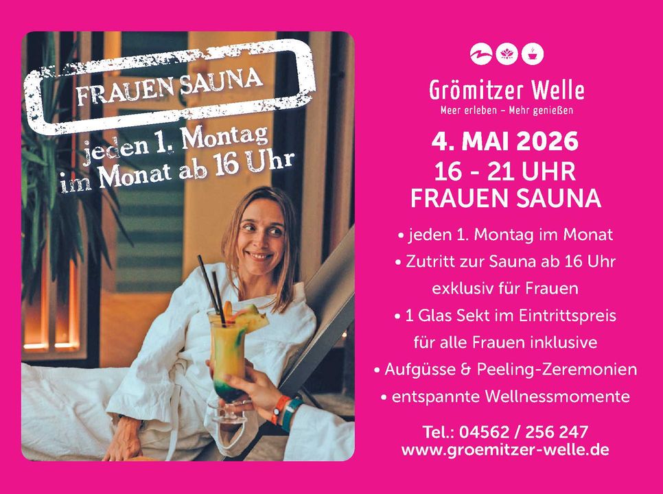 Frauen  Sauna im Mai
