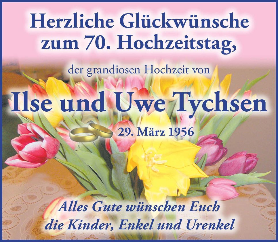 70. Hochzeitstag