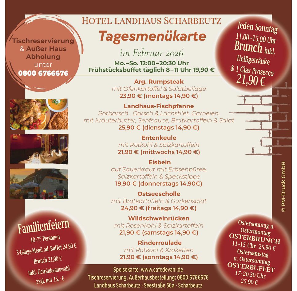 Mittagstisch für Februar