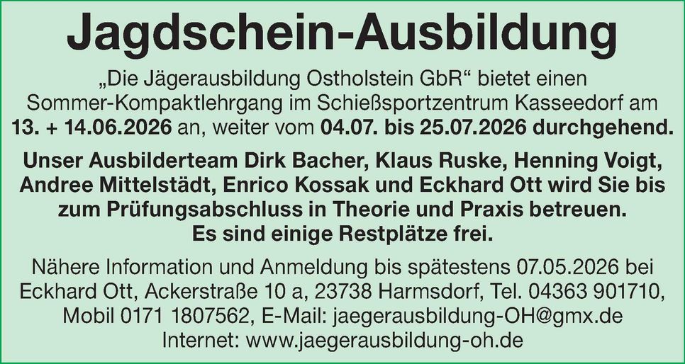 Jagdscheinausbildung