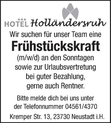 Stellenanzeige