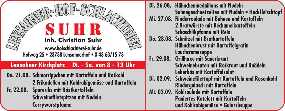 Mittagstisch Lensahn