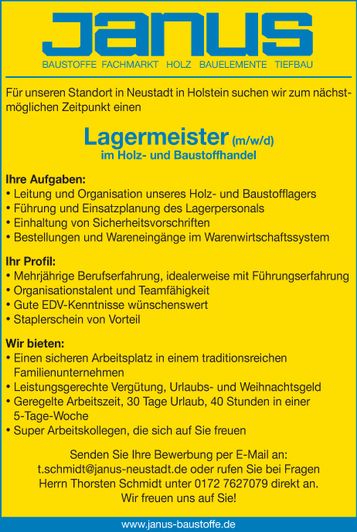 Lagermeister (m/w/d) 