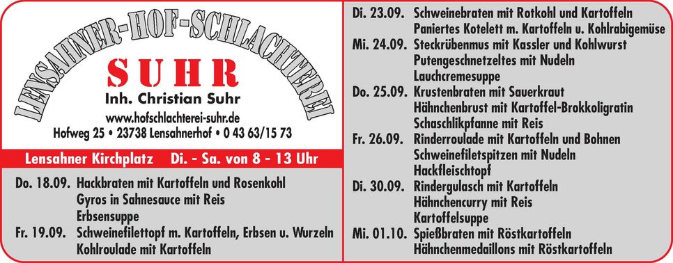 Mittagstisch Lensahn