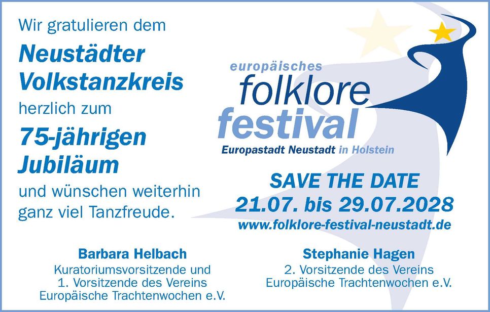 75 Jahre Neustädter Volkstanzkreis