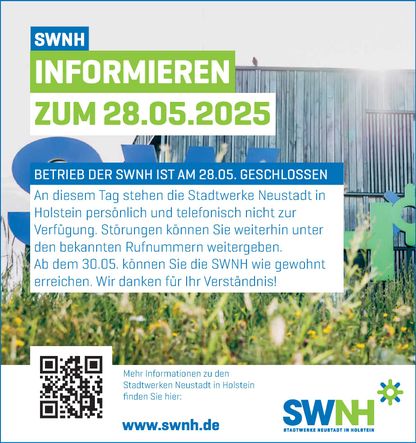 Betrieb am 28.05.geschlossen