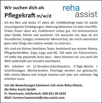Pflegekraft, Lensahn