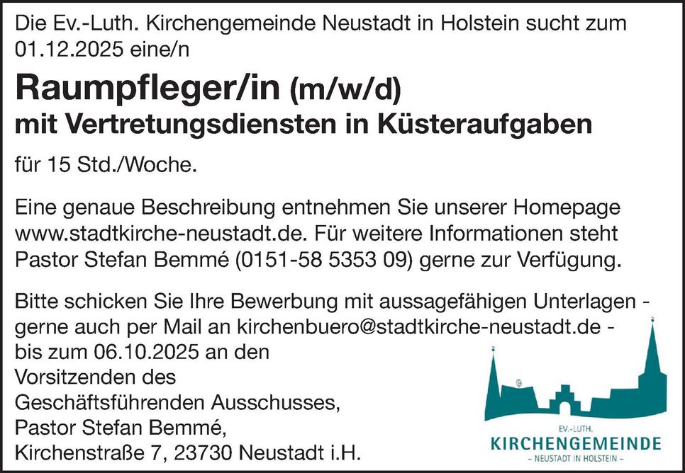 Raumpflege Mittwoch
