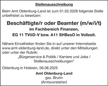 Beschäftigte /r oder Beamter Finanzen