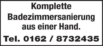 Komplette Badezimmersanierung