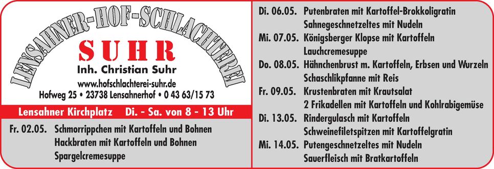 Mittagstisch Lensahn