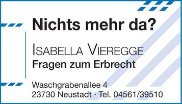 Nichts mehr da? / RA Vieregge