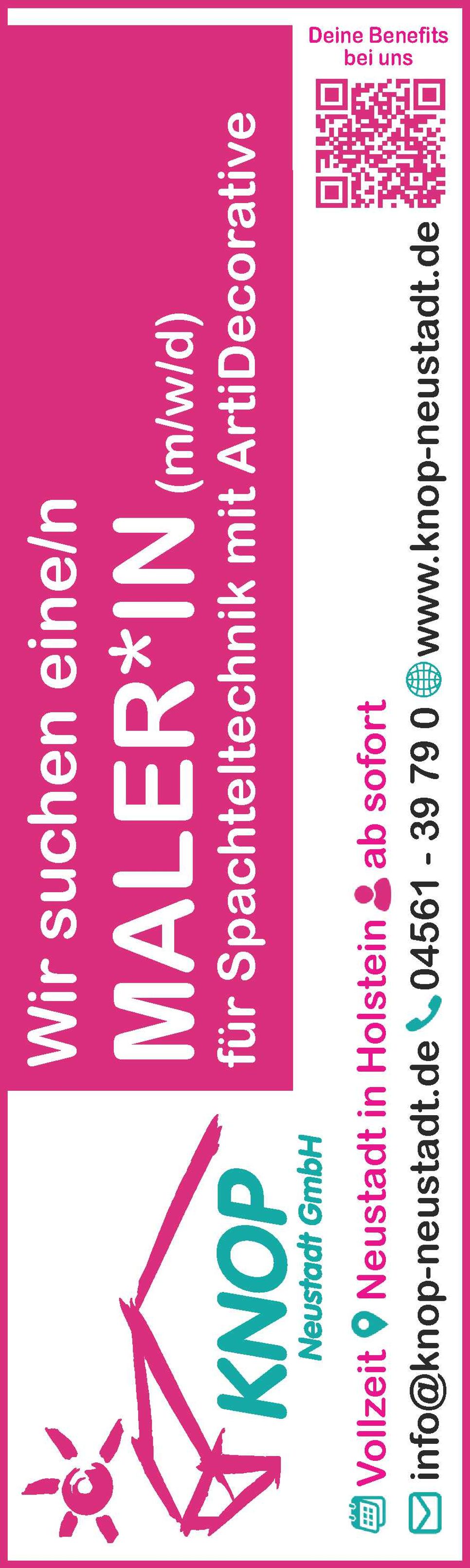 Stellenanzeige Maler