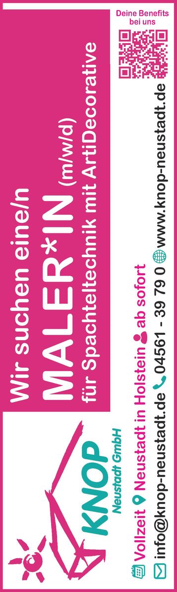 Stellenanzeige Maler 