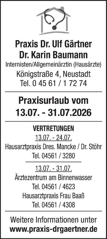 Praxisurlaub