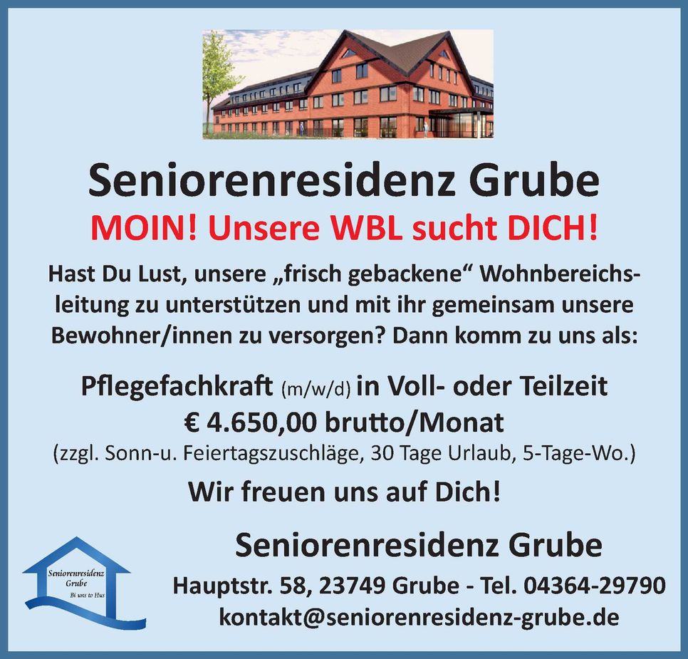 Stellenanzeige Unsere WBL sucht DICH!