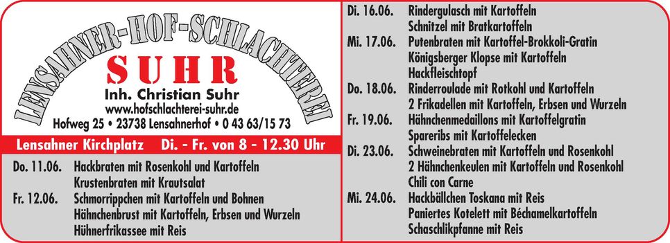 Mittagstisch Lensahn