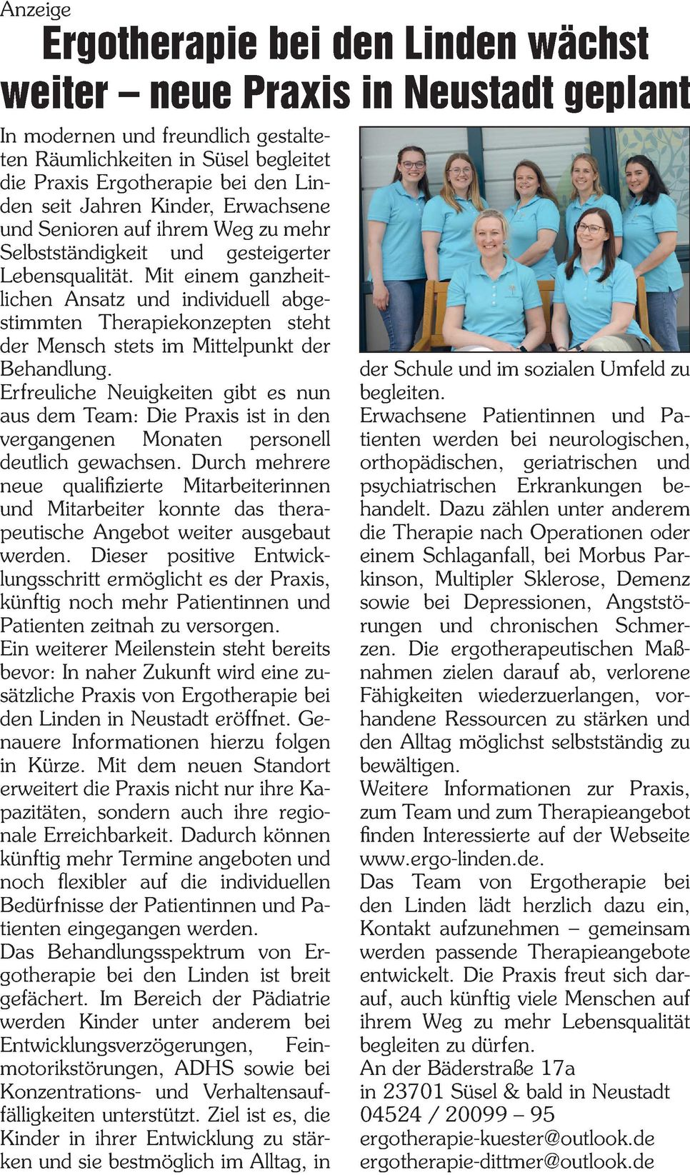 Redaktionsanzeige / Firmenprofil 