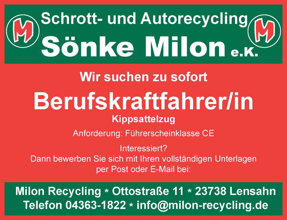 Berufskraftfahrer (m/w/d)