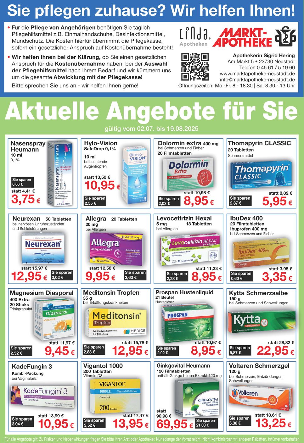 Angebote Juli/Aug. 2025