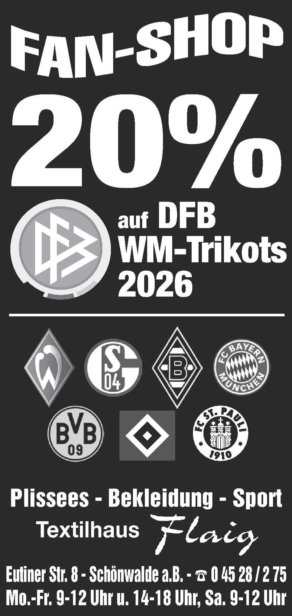Fanshop - 20% WM Trikots