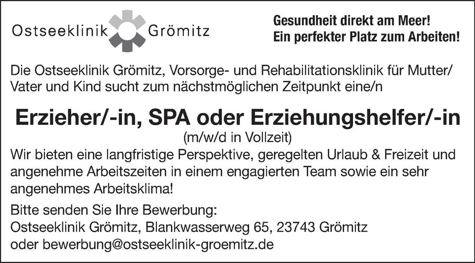 Stellenanzeige Kinderland